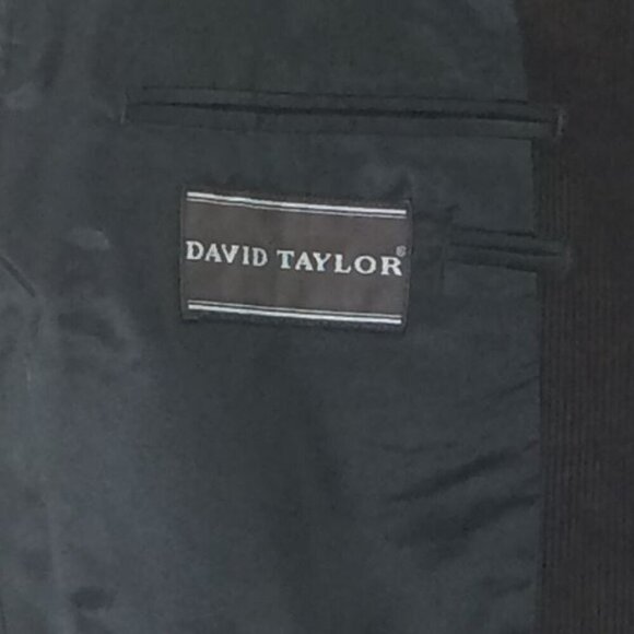 David Taylor Mens Blazer Brown Corduroy 100% Cotton Leather Buttons 44R - Picture 3 of 6